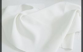 Vải quần tây (QT11117) - Màu trắng - Khổ 1.5/1.6 mét