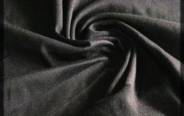 Vải bo ríp (BR09301) - Màu đen - Khổ 1.7/1.8 mét